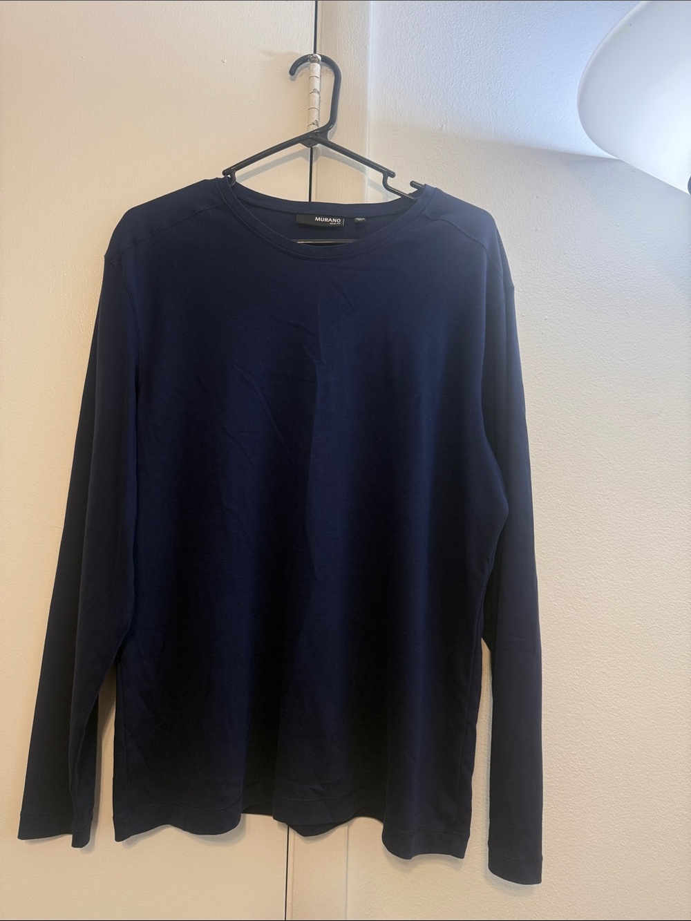 Murano Navy Long Sleeve Crewneck Shirt